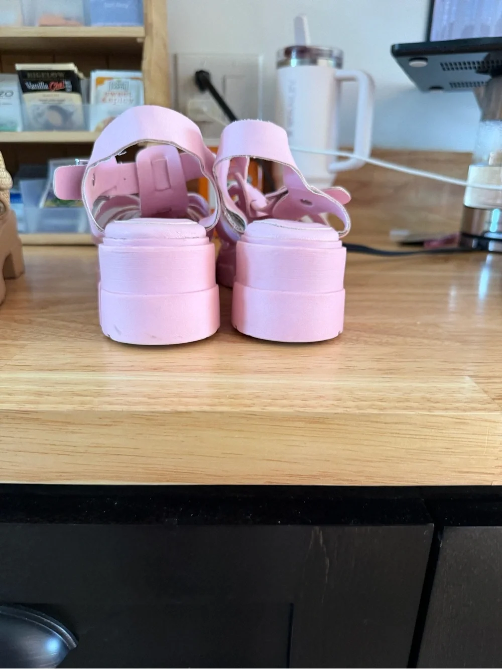 Wild Pair Pink Platform Fisherman Sandals